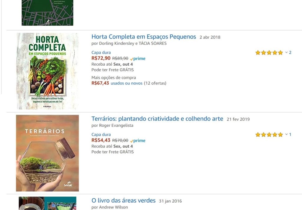 ebooks sobre jardinagem na amazon