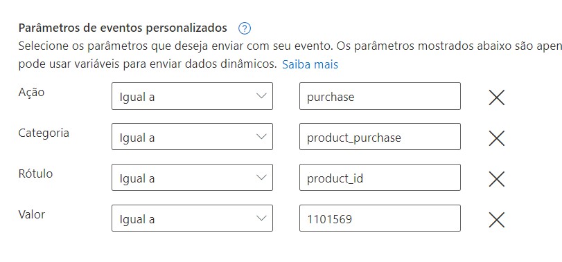 parametros e eventos personalizados no microsoft ads