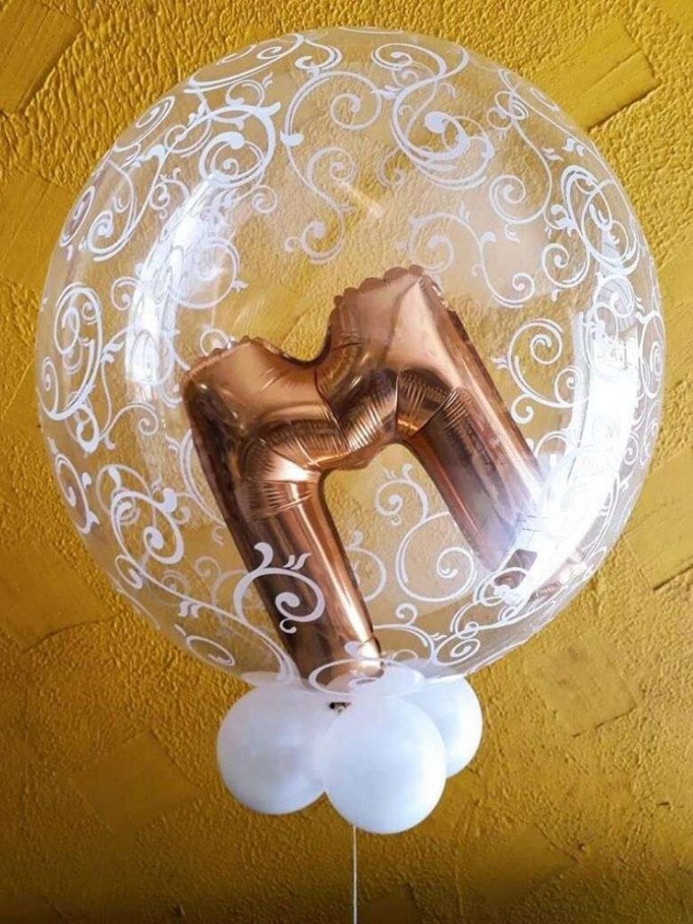bolha com letra balões personalizados